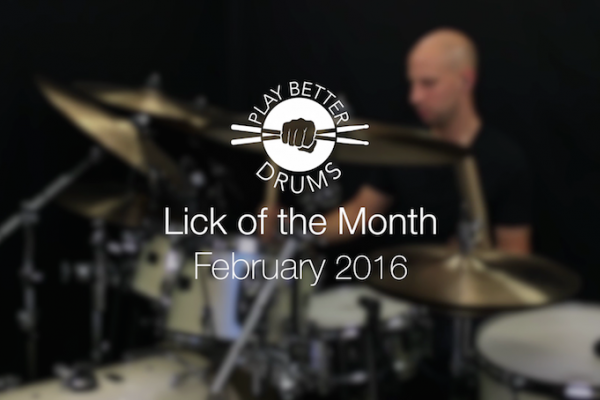 Online Drum Videos Lick of the month February 2016